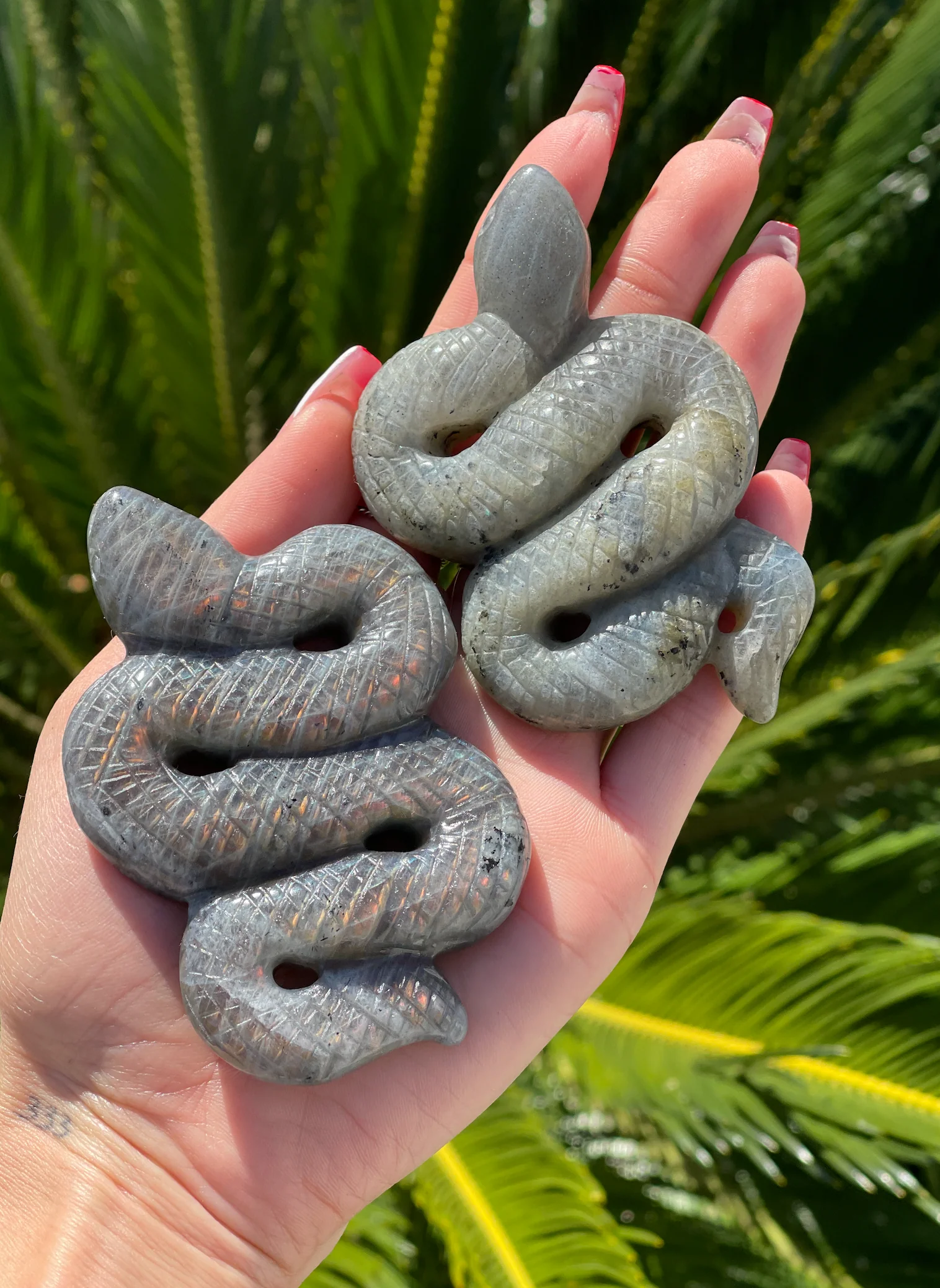 Labradorite Snake Crystal Carving - (LOW IN STOCK) - Image 3